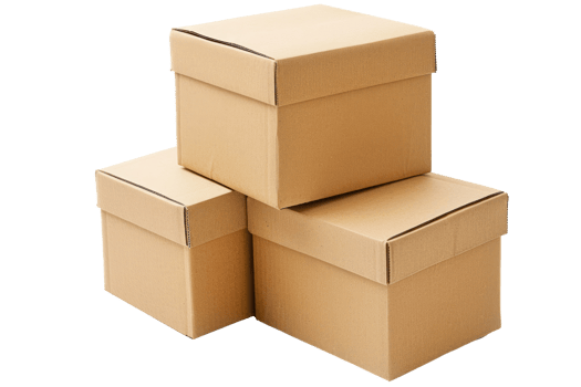 AI generated Stack of Cardboard Boxes Isolated png