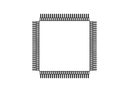 microchip icon design vector