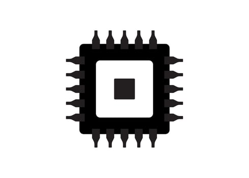 microchip icon design vector