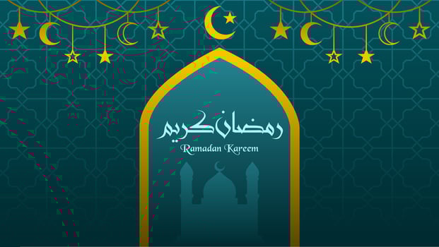 Ramadan event greeting vector background. Islam greeting for ramadan celebration or islamic event. Islamic background for ramadan, eid, mubarak and muslim culture