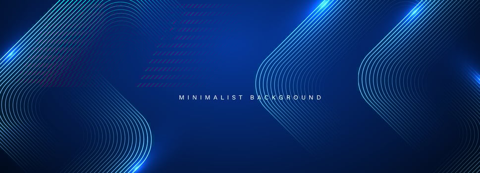 Abstract blue modern background with dynamic geometric shapes. vector