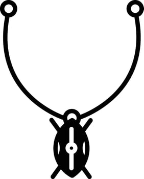 Necklace glyph and line vector illustration