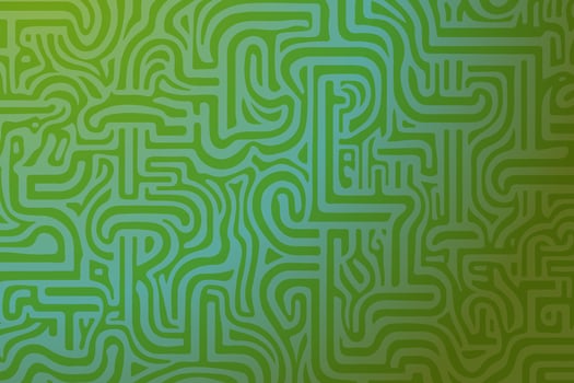 Green Background With Maze Pattern vector