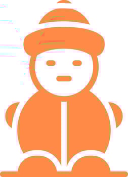 Snowman Creative Icon Design vector