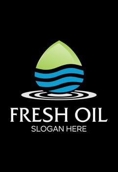fresh modern oil idea vector logo design