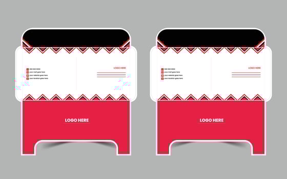 Corporate unique envelope design vector