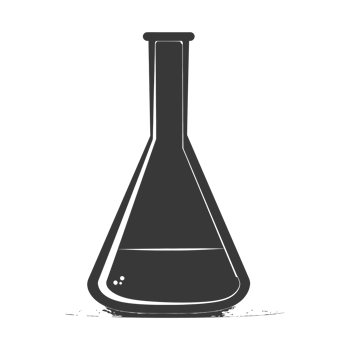 Silhouette Erlenmeyer Flask Tube Laboratory Glassware black color only png