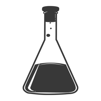 Silhouette Erlenmeyer Flask Tube Laboratory Glassware black color only png