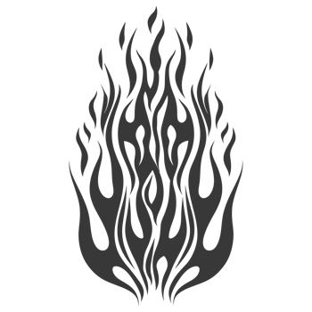 Silhouette Fire flame flare blaze black color only png