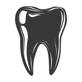 Silhouette cavity tooth black color only full body png