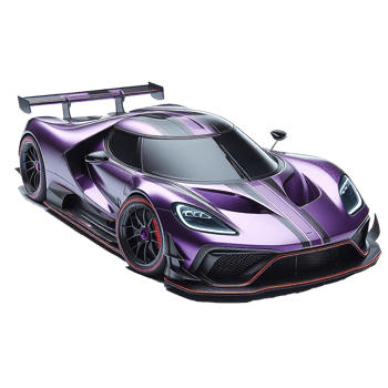 AI generated Modern sports racing car isolated on a transparent png