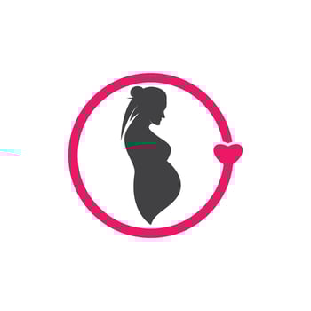 Beauty pregnant women vector