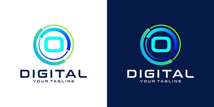 letter O logo design template technology, modern circle logo digital, technology, connection, data, media, circle line vector