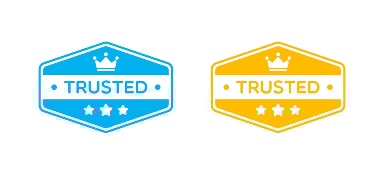 Vector Classic Trusted Badge Label