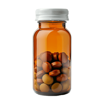 AI generated Pills bottle isolatedon transparent background png