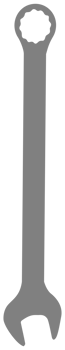 Wrench Silhouette, Flat Style, can use for Pictogram, Apps, Website, Logo Gram, Art Illustration, or Graphic Design Element. Format PNG