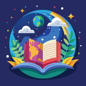 World book day concept. Vector illustration in flat style. World book day