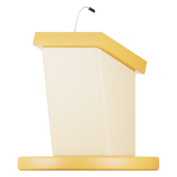 3d rendering ramadan icon concept. 3d illustration lectern icon png
