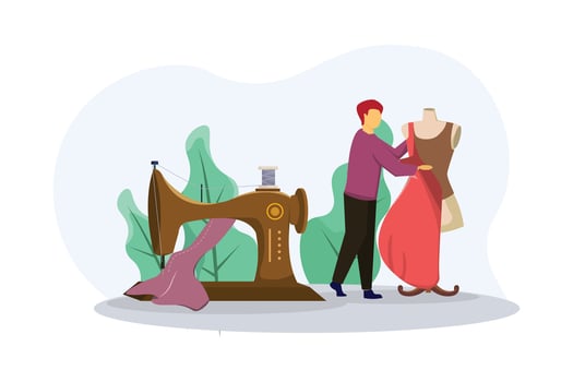 Fashion Style Flat Illustration Design vector