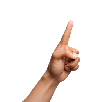 AI generated Pointing hand isolated on transparent background png