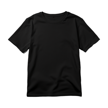 AI generated Short sleeves black tshirt isolated on a transparent background png
