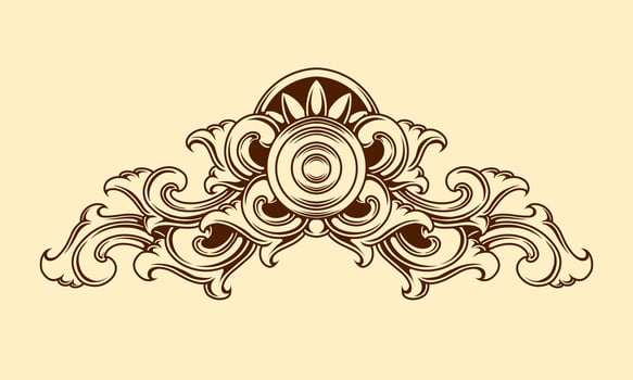 Classic vintage ornament frame vector