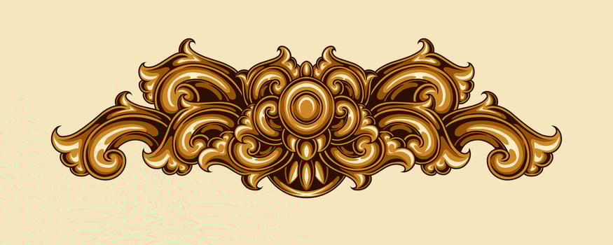 Classic style frame design with exquisite engraving and luxury vector