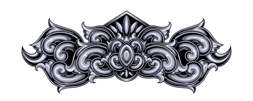 Classic style frame design with exquisite engraving and luxury vector