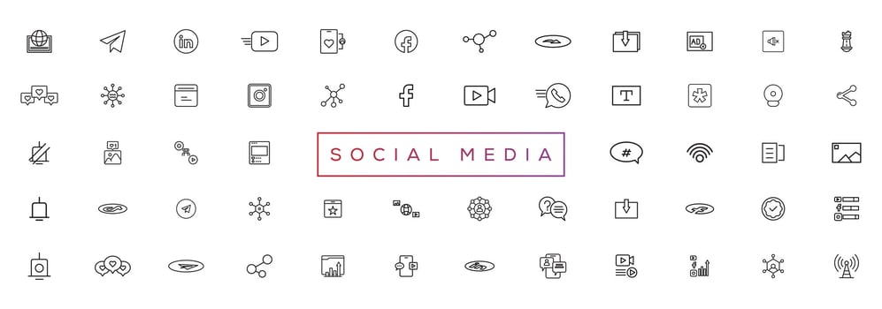 Facebook, twitter, instagram, youtube, snapchat, pinterest, whatsap, linkedin, periscope, vimeo - Collection of popular social media logo. Social media icons. Realistic set vector