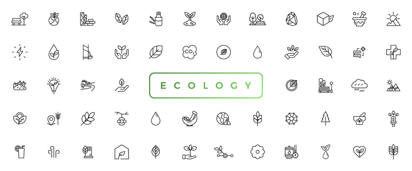 Ecology icons set. Nature icon. Eco green icons. vector