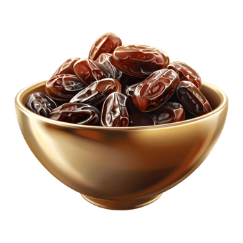 AI generated 3D Rendering of a Dates in a Bowl on Transparent Background - Ai Generated png