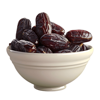AI generated 3D Rendering of a Dates in a Bowl on Transparent Background - Ai Generated png
