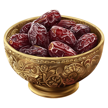 AI generated 3D Rendering of a Dates in a Bowl on Transparent Background - Ai Generated png