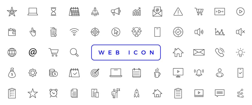 Web icon set. Website set icon vector. for computer and mobile vector