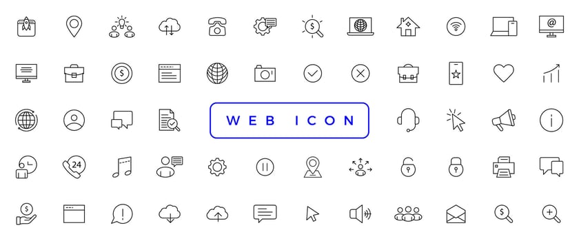 Web icon set. Website set icon vector. for computer and mobile vector