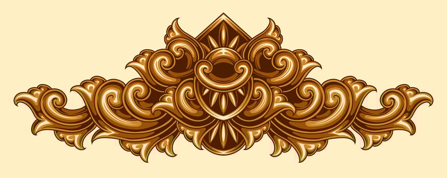 Free vector Classic style frame design with exquisite engraving and luxury