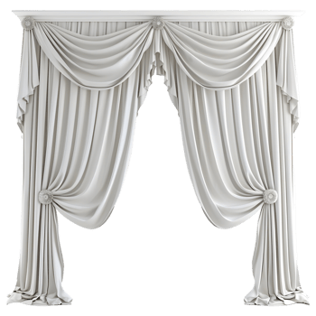 AI generated 3D Rendering of a Wall Colorful Curtains on Transparent Background - Ai Generated png