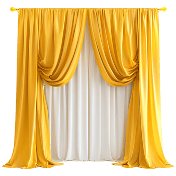 AI generated 3D Rendering of a Wall Colorful Curtains on Transparent Background - Ai Generated png
