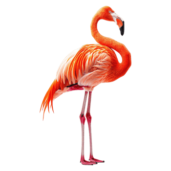 AI generated Flamingo isolated on transparent background png