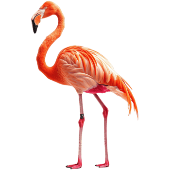 AI generated Flamingo isolated on transparent background png