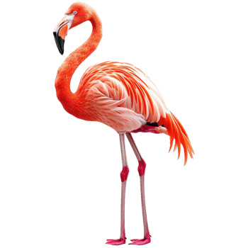 AI generated Flamingo isolated on transparent background png