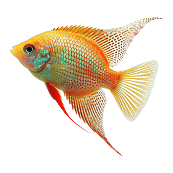 AI generated Gourami fish isolated on transparent background png