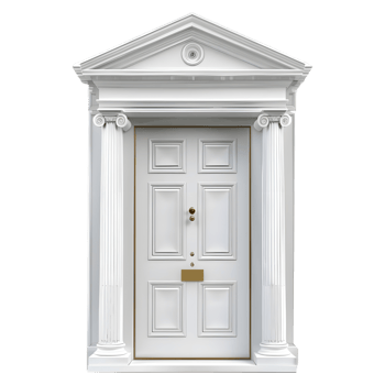 AI generated 3D Rendering of a House Front Door on Transparent Background - Ai Generated png