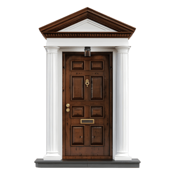 AI generated 3D Rendering of a House Front Door on Transparent Background - Ai Generated png