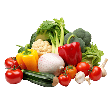 AI generated Mix of different vegetable png isolated on transparent background