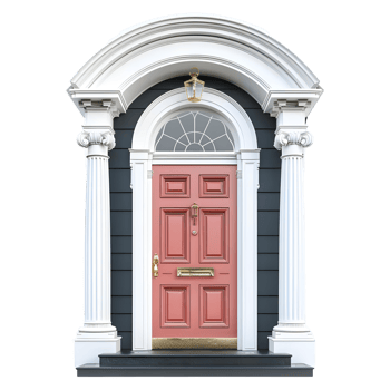 AI generated 3D Rendering of a House Front Door on Transparent Background - Ai Generated png