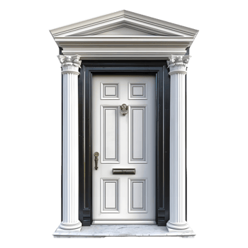 AI generated 3D Rendering of a House Front Door on Transparent Background - Ai Generated png