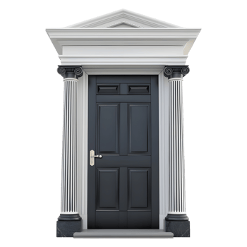 AI generated 3D Rendering of a House Front Door on Transparent Background - Ai Generated png