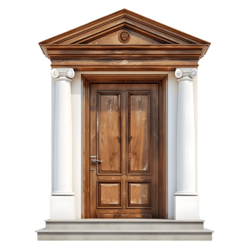 AI generated 3D Rendering of a House Front Door on Transparent Background - Ai Generated png