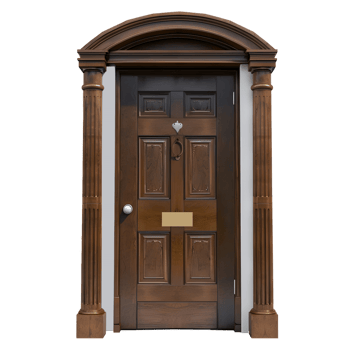AI generated 3D Rendering of a House Front Door on Transparent Background - Ai Generated png